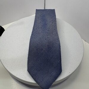 Calvin Klein Men's Blue Textured Woven Necktie Slim Classic – One Size